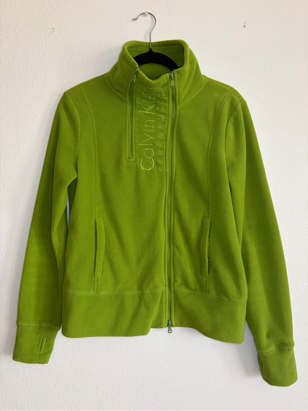 Calvin Klein Performance Women's Green Fleece Jacket - Small